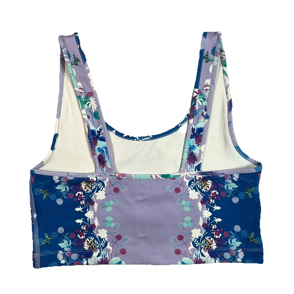 American Eagle X‎ Naito Floral Stretch Crop Tank Top Size Medium Athletic Sporty - Picture 2 of 5